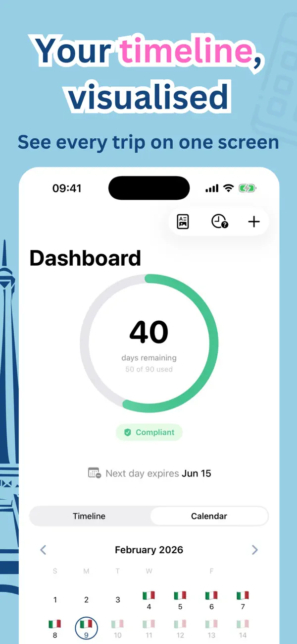 #5. Schengen Calculator - Entorii (iOS) 由: LMT Digital Creations