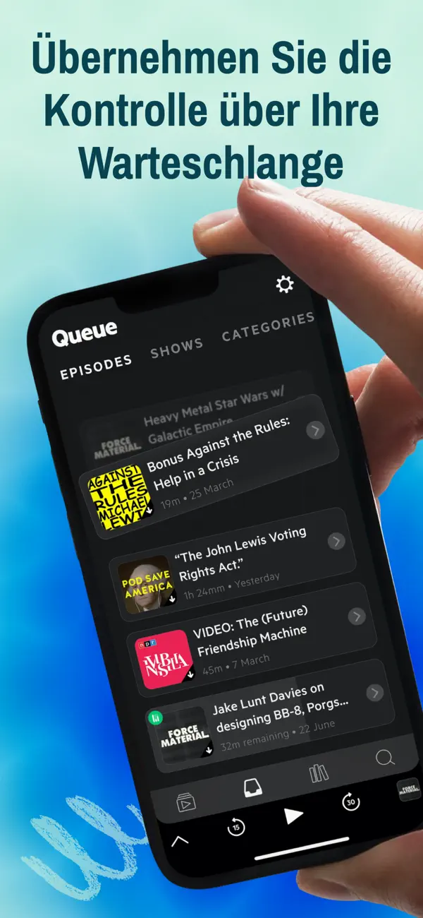 Castro Podcast Player iPhone App Screenshot 1 – Nachrichten