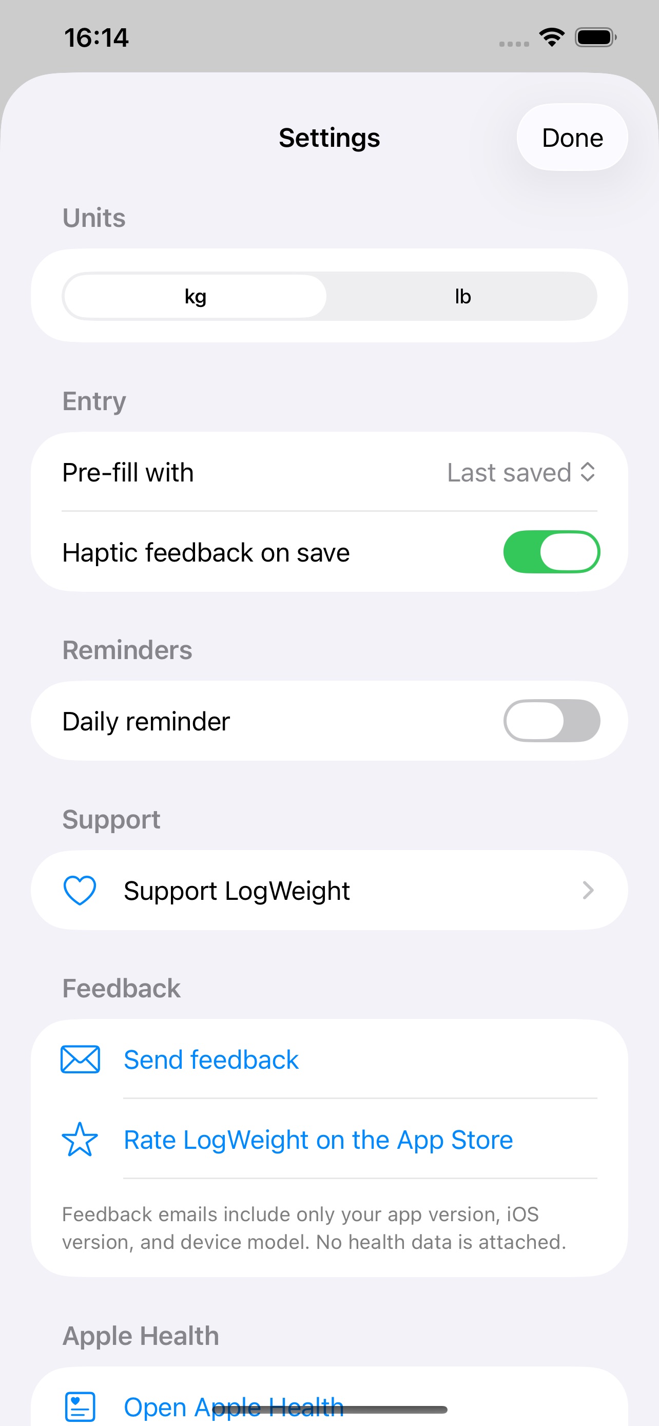 Screenshot 3 of LogWeight