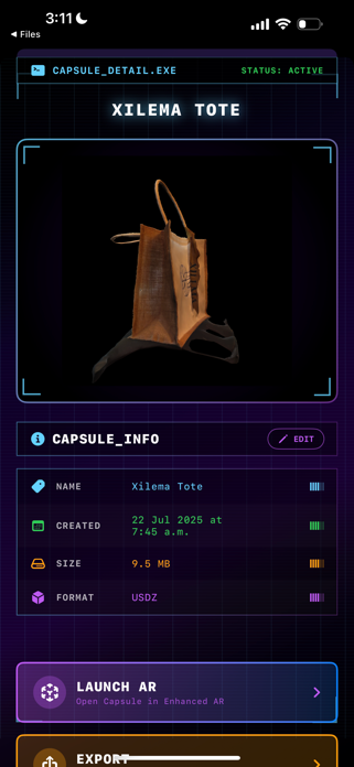 Origami Capsule - 3D Scanner Screenshot 2 of 4