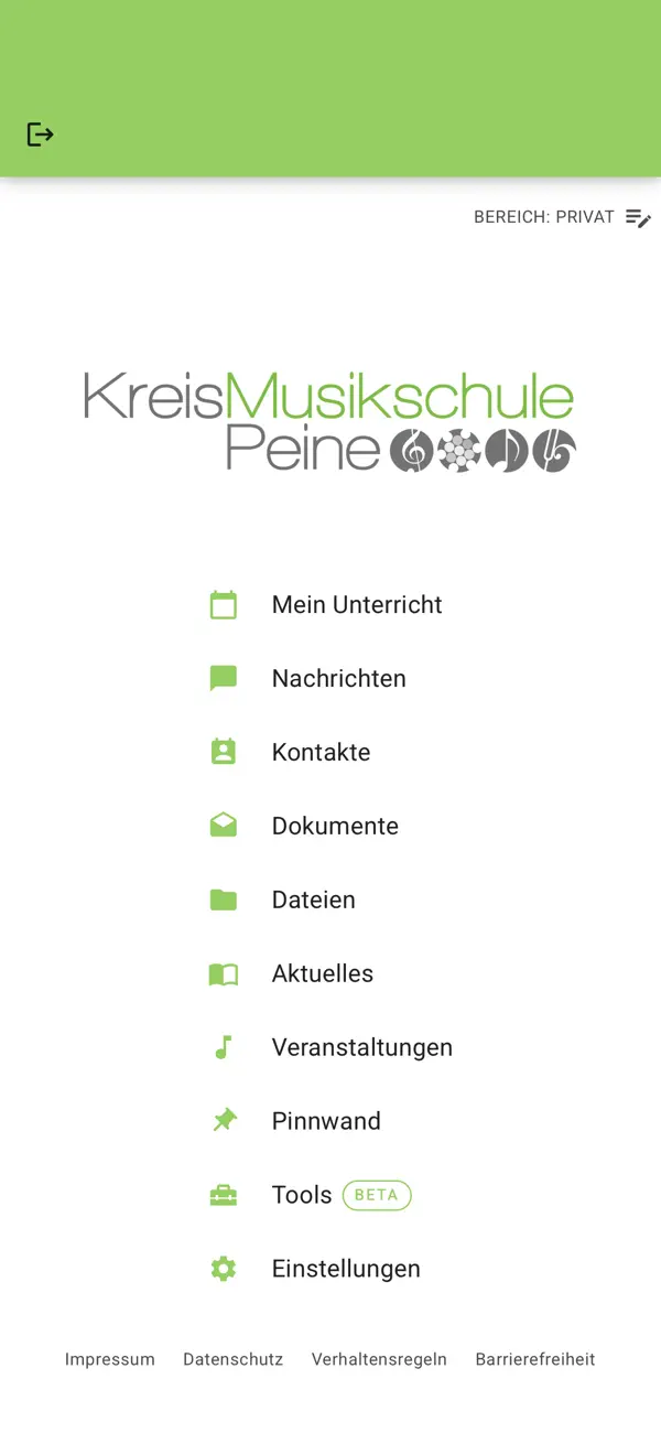 Screenshot #1 pour Kreismusikschule Peine