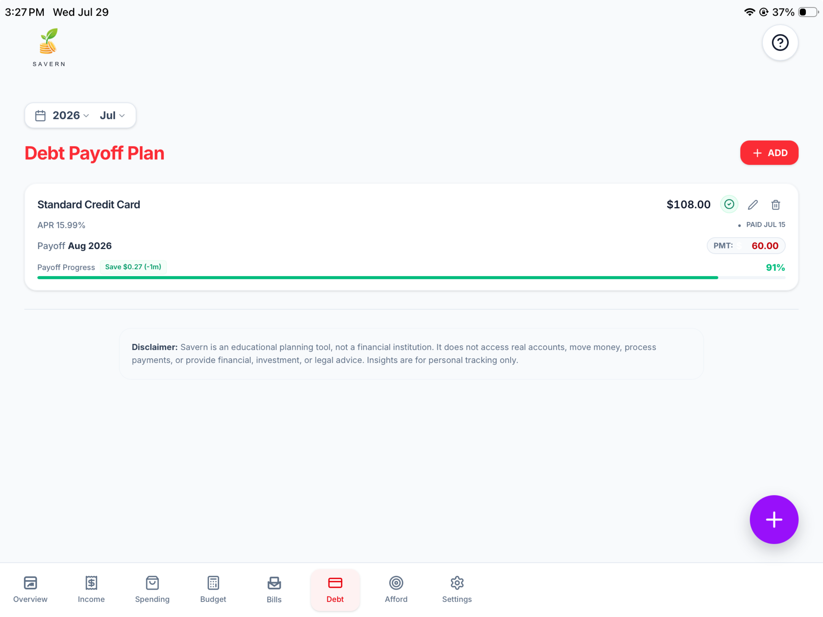 Savern: Budget & Track Money screenshot 13