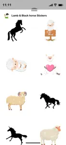 Lamb & Black Horse Stickers screenshot #4 for iPhone