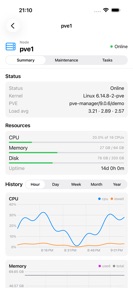 Aprox - a Proxmox VE client screenshot