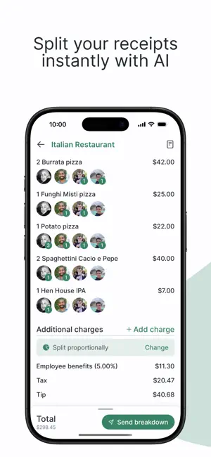 Float: Split Receipts screenshot 1