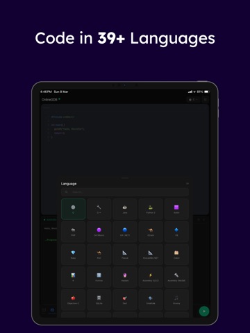 onlinegdb iPad screenshot 3