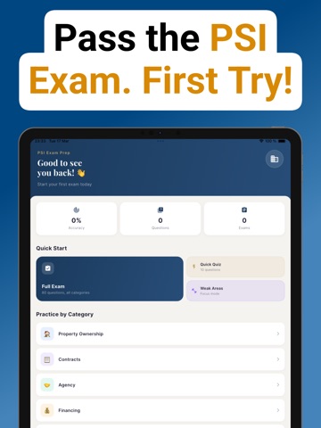 PSI Exam 2026 iPad screenshot