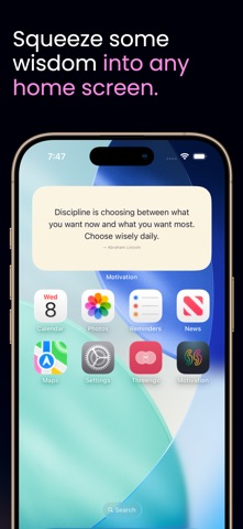 Motivational Widget - Quotes iPhone screenshot
