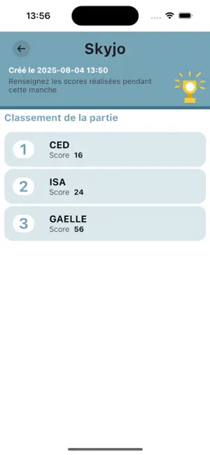 Gameboard score screenshot 4
