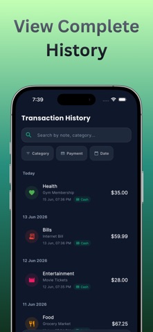 Spendıng simpler budget screenshot
