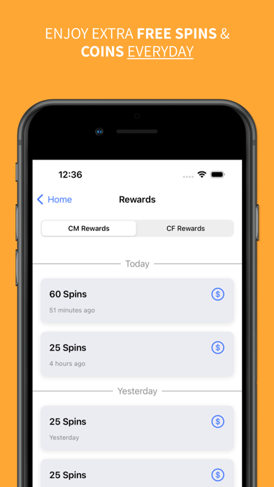 CM Rewards: Spins & Coin Links Screenshot 2 - AppWisp.com CM Rewards: Spins & Coin Links Screenshot 2 - AppWisp.com