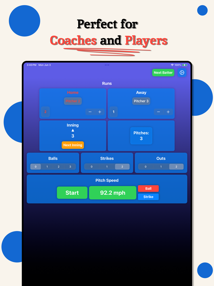 Pitching Radar Umpire Counter