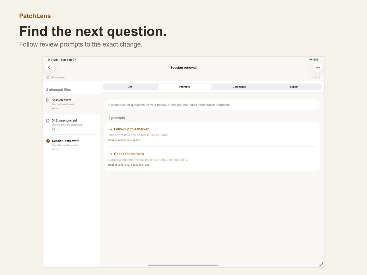 Screenshot 8 of PatchLens Git Review