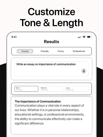 AI Writer: Story Essay Email iPad screenshot