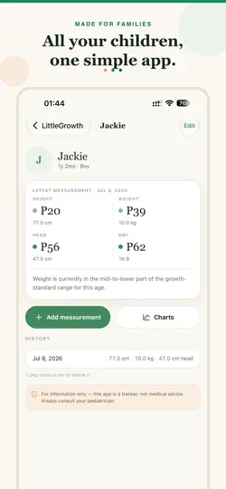 LittleGrowth — Growth Charts iPhone Ekran Görüntüsü 4