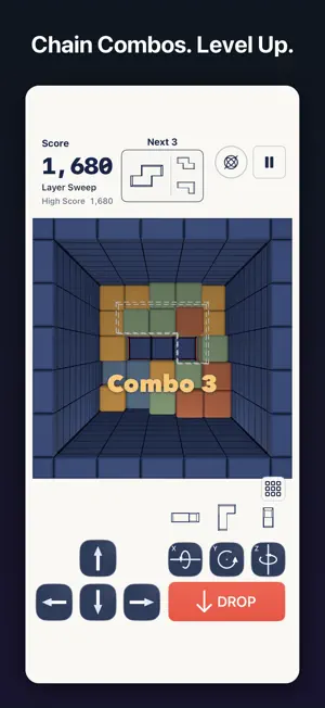 Gridfall 3D: Falling Blocks screenshot 2