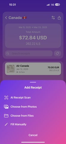 Receipt Manager AI screenshot
