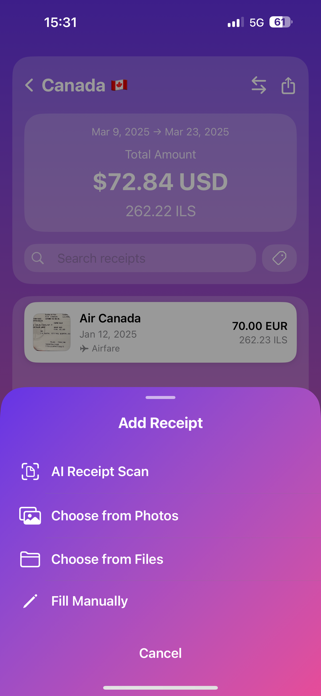 Receipt Manager AI Screenshot 2 of 7