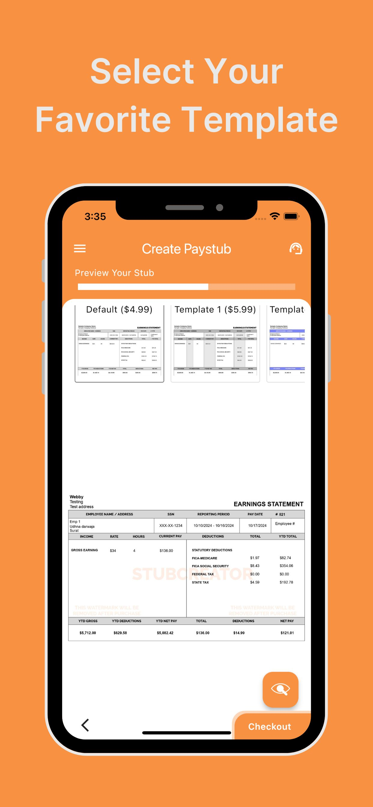 StubCreator: Paystub Generator screenshot 4