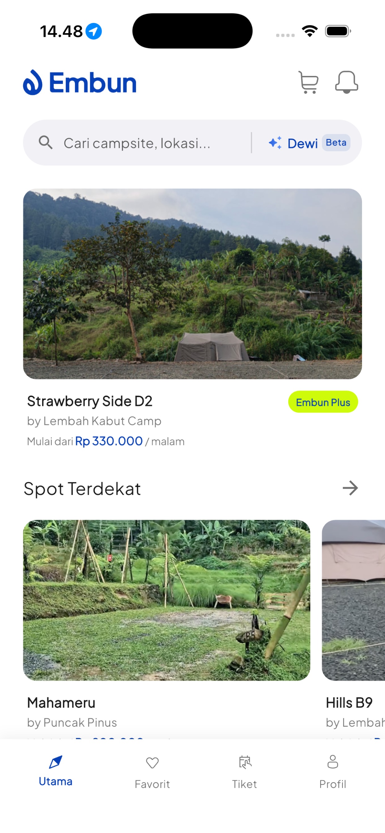 Screenshot 1 of Embun - Outdoor Stay & Camp