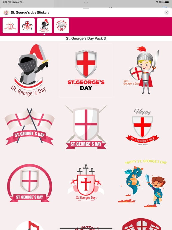 Screenshot #6 pour St. George's Day Stickers