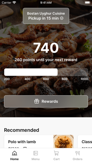 Bostan Kitchen app screenshot