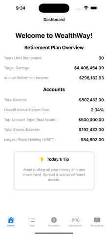 WealthWay screenshot