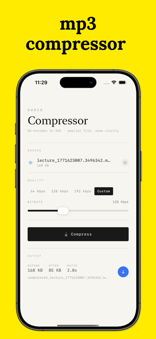 Audio Compressor - Shrink MP3 Screenshot 4 of 4