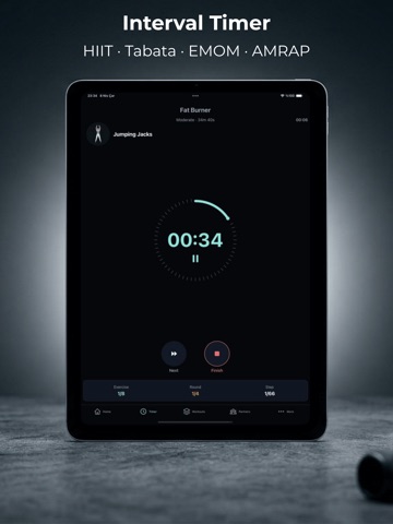 BlackPulse: HIIT Workout Timer iPad screenshot
