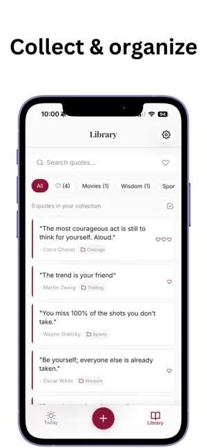 QuoteCat - Personal Quotes screenshot 2