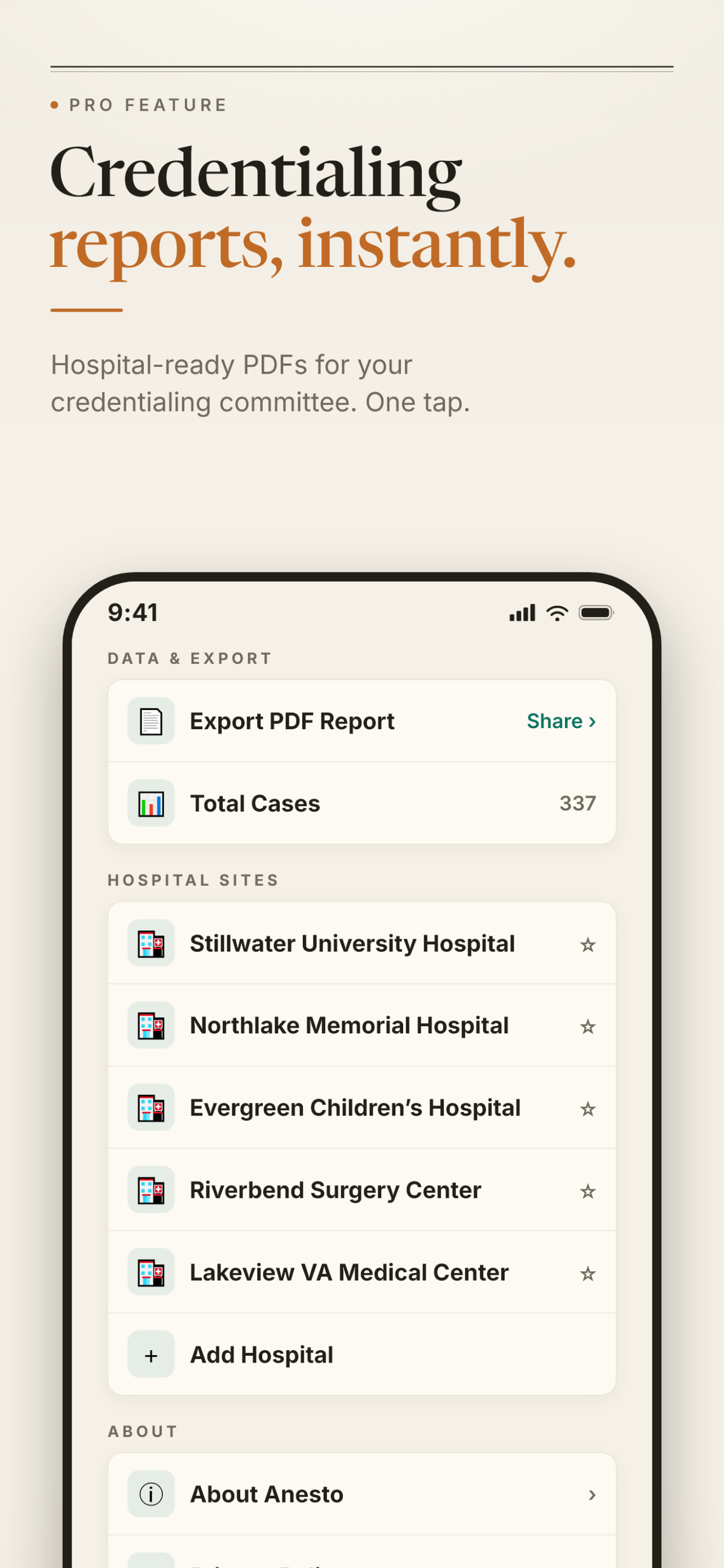 Anesto - Anesthesia Case Log screenshot 3