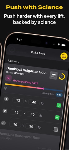Liiift - Workout Tracker iPhone screenshot