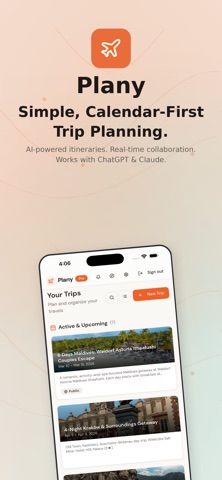 Plany - AI Travel Planner iPhone screenshot