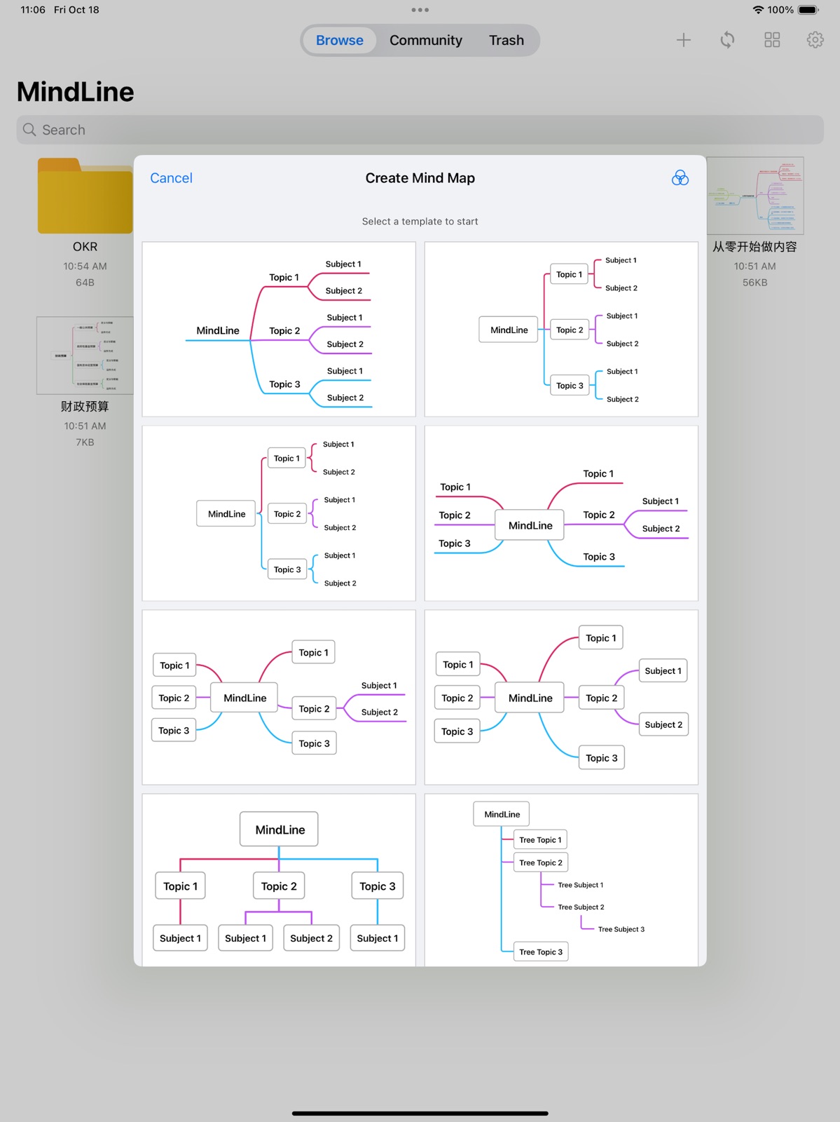 MindLine Mind Map ipad screenshot 3
