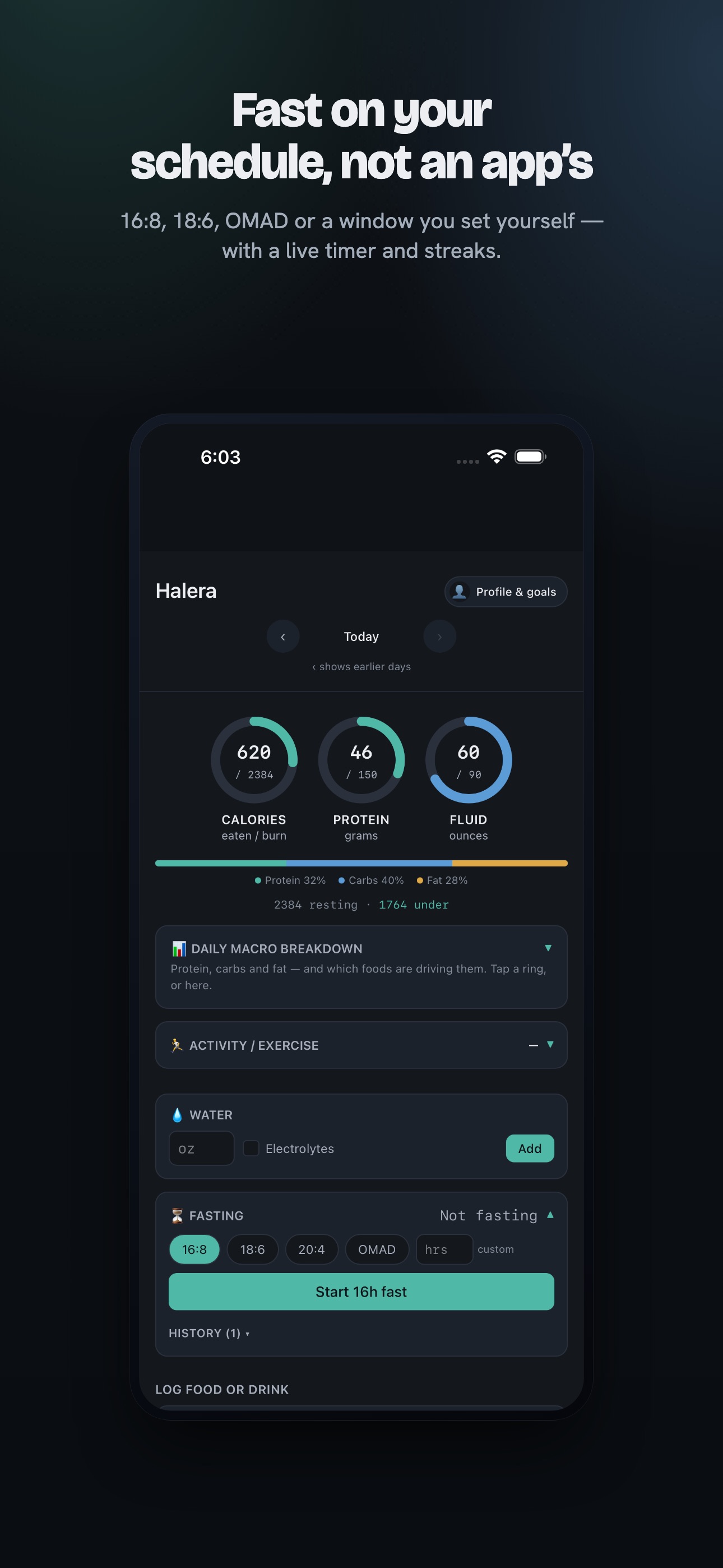 Screenshot 3 of Halera: Fasting & Calorie