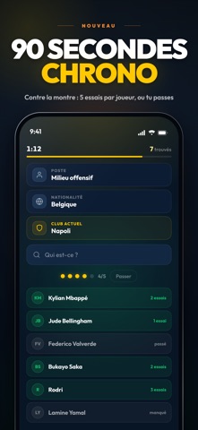 Futbolito : Devine le Joueur iPhone screenshot