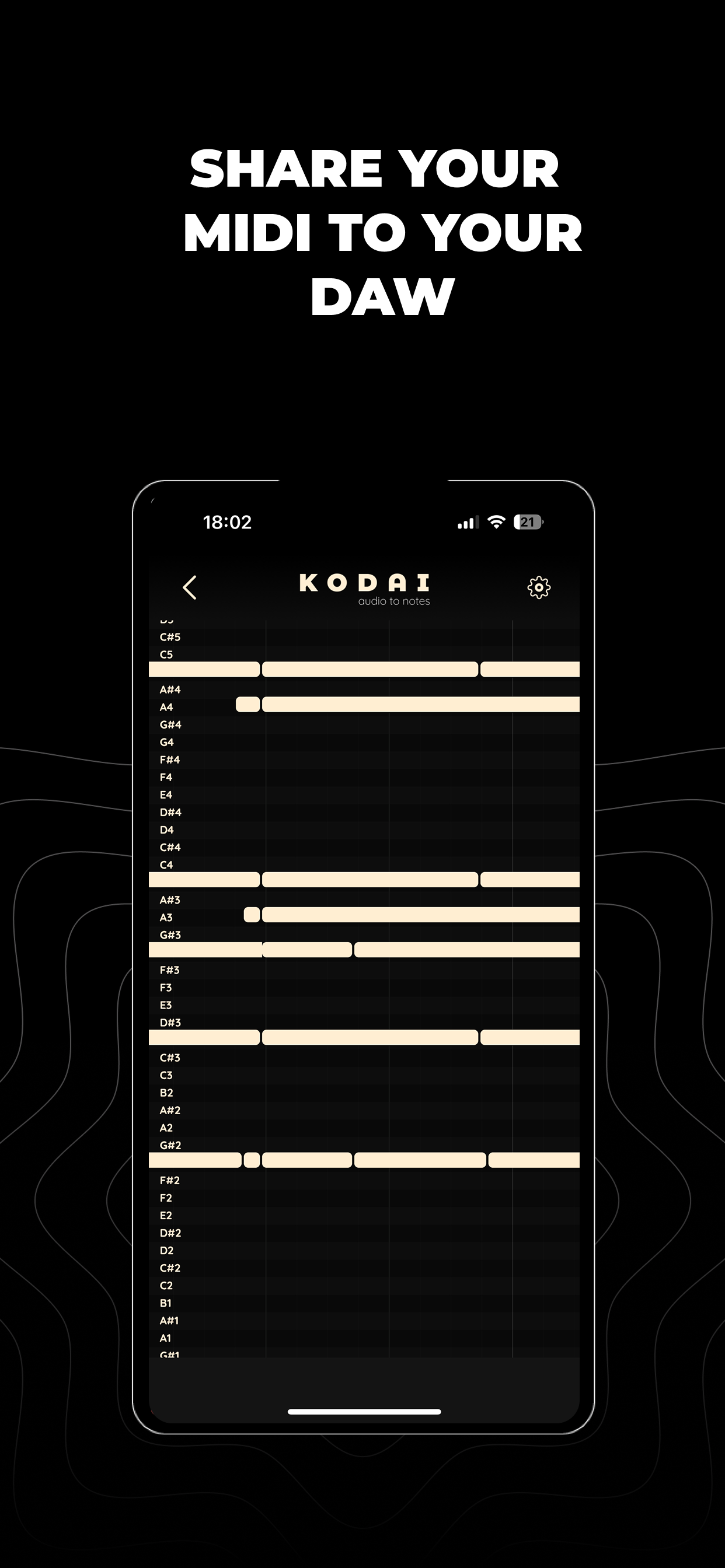 KODAI - Audio to midi screenshot 5