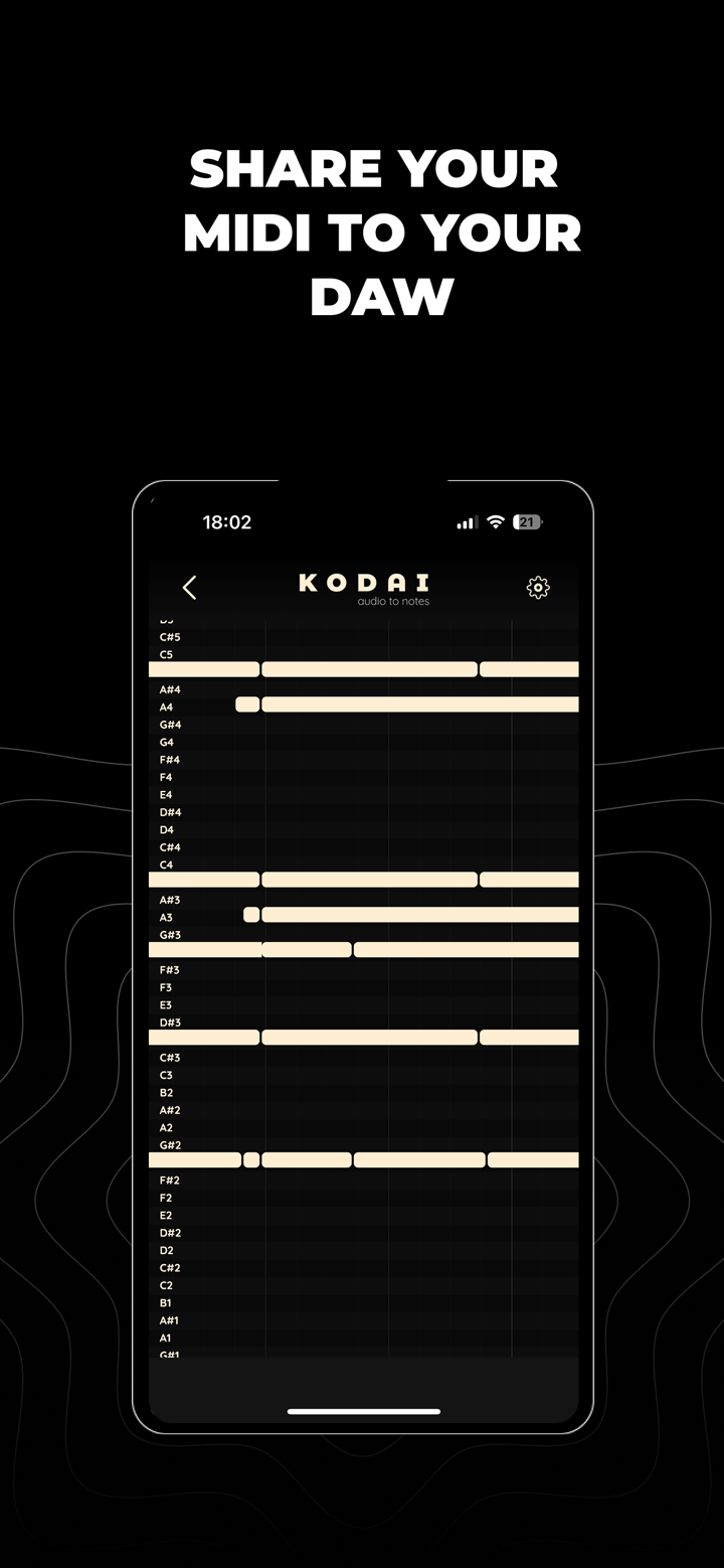 KODAI - Audio to midi screenshot 5