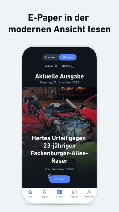 LN - Nachrichten und Podcast iPhone screenshot 4 - News app