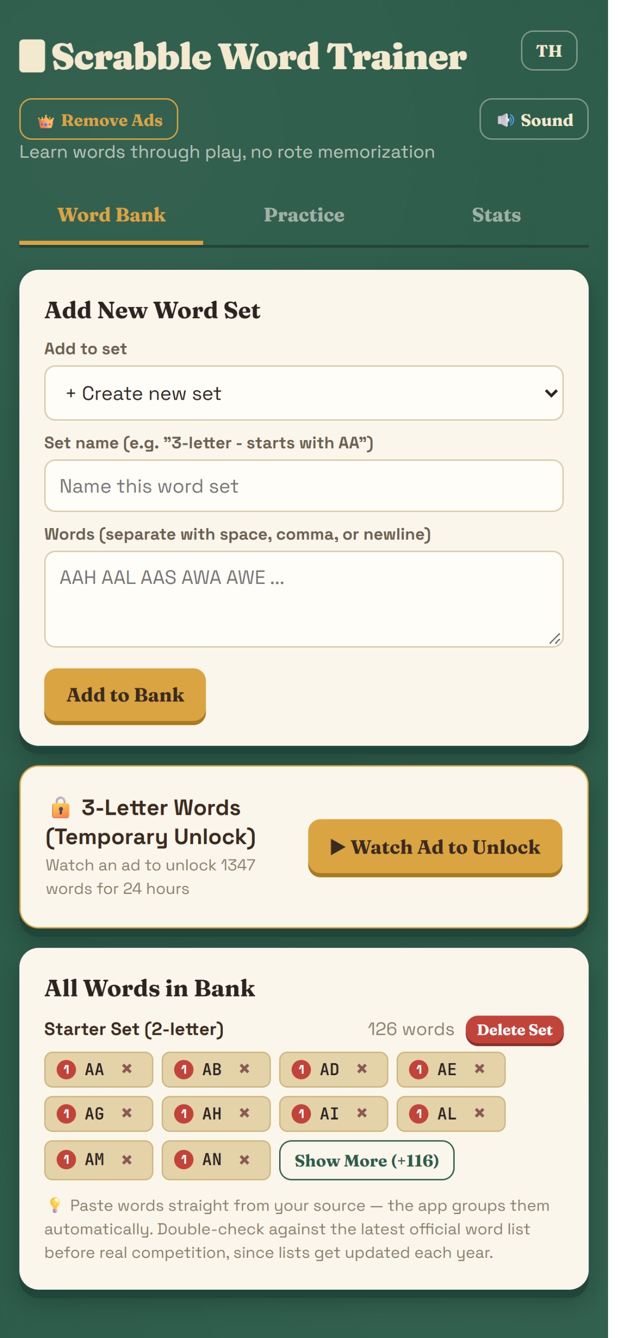 Screenshot 1 of Scrabble Word Trainer