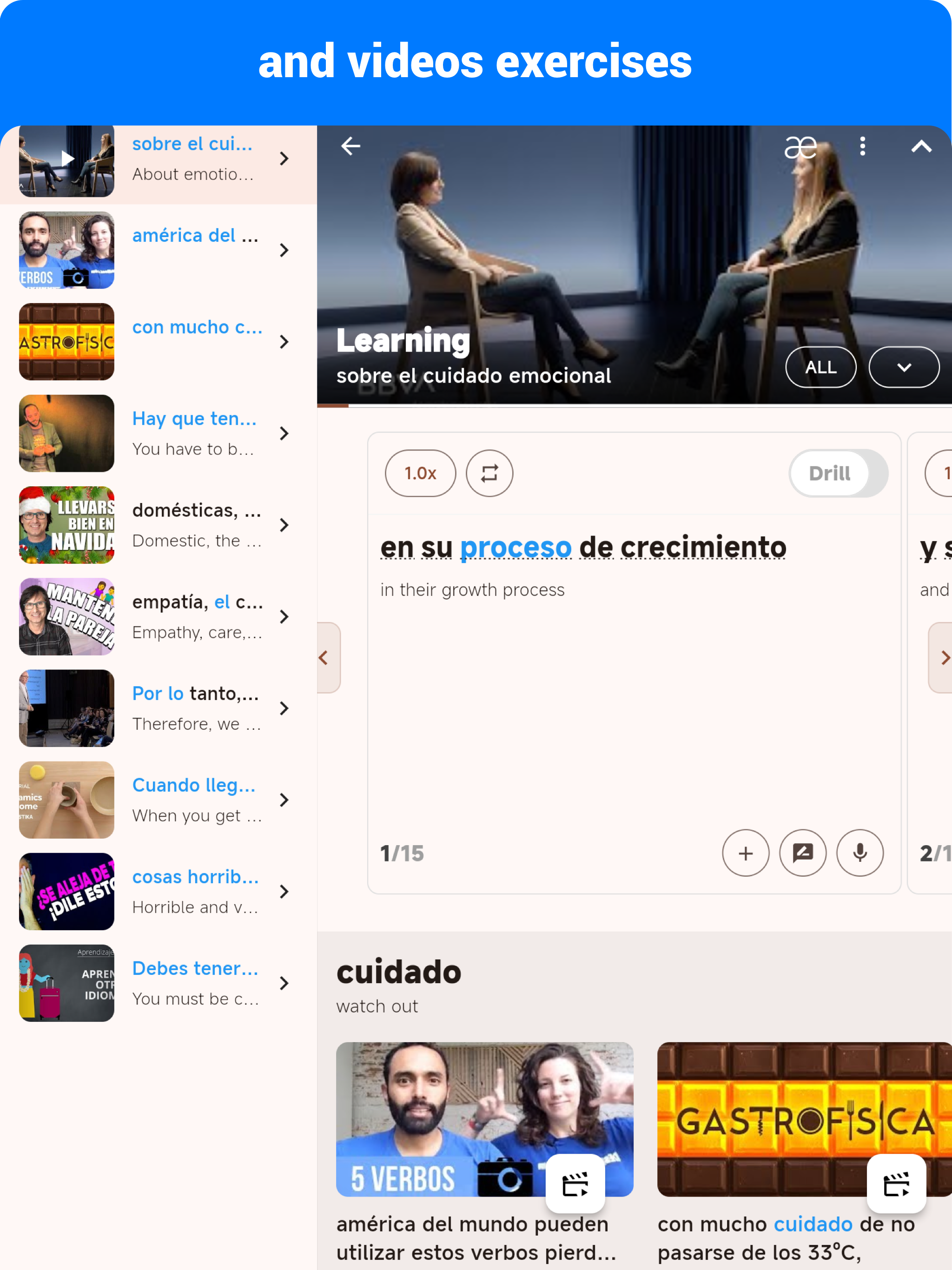 Spanish  - Listening Speaking