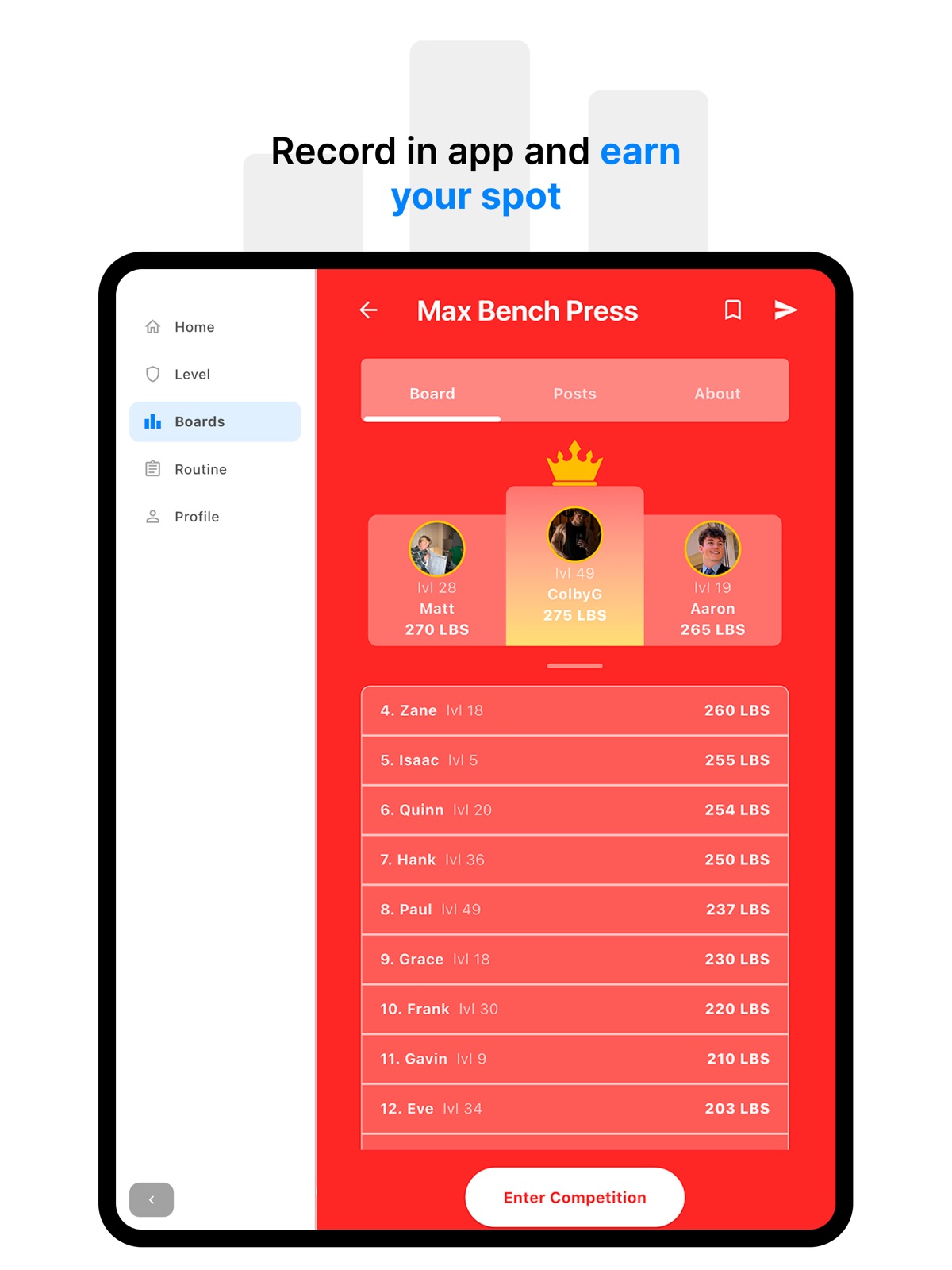 LiftReel - Competitive Fitness ipad screenshot 3