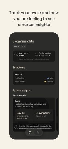 Kyha: Symptom & Cycle Tracker Screenshot 3 of 4