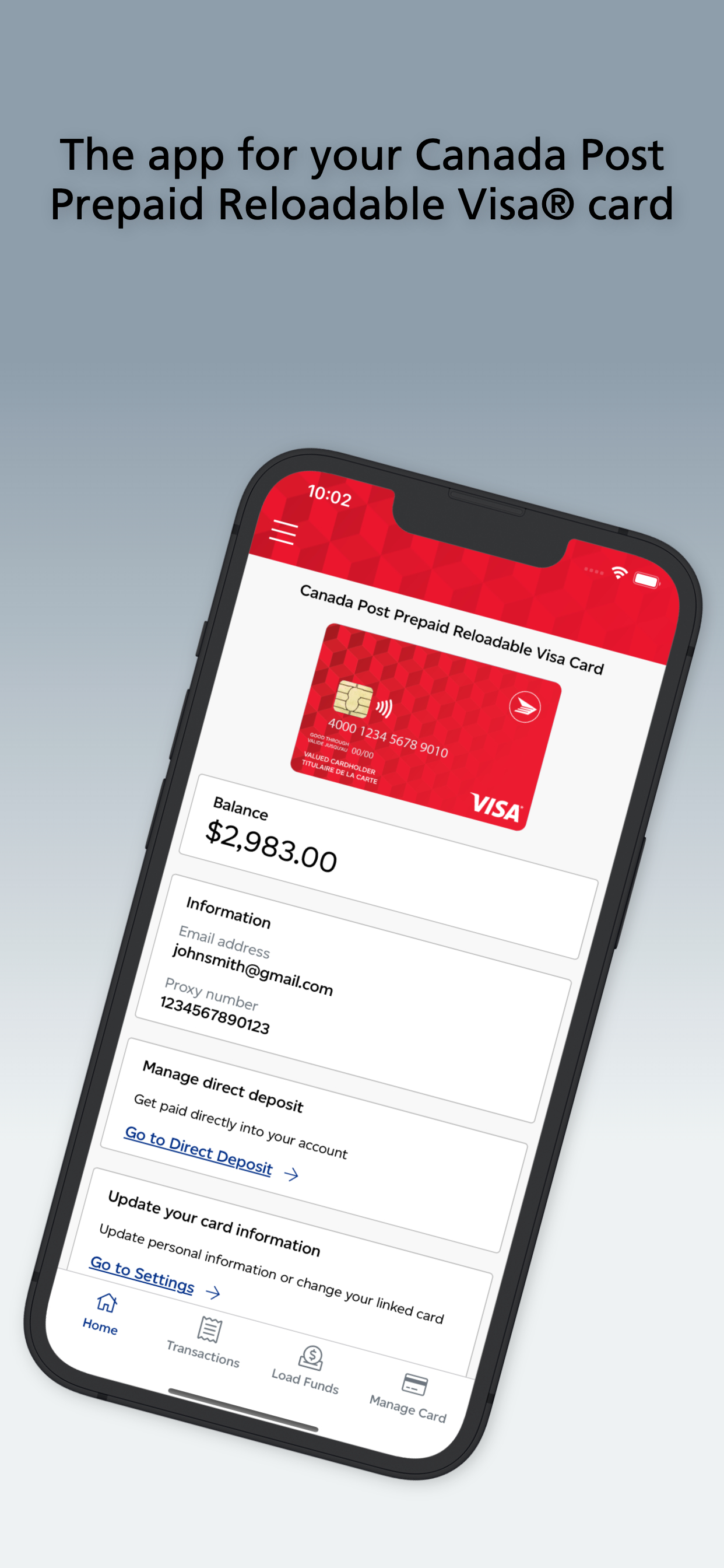 Canada Post Prepaid Card
