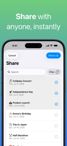 Countdown iPhone screenshot