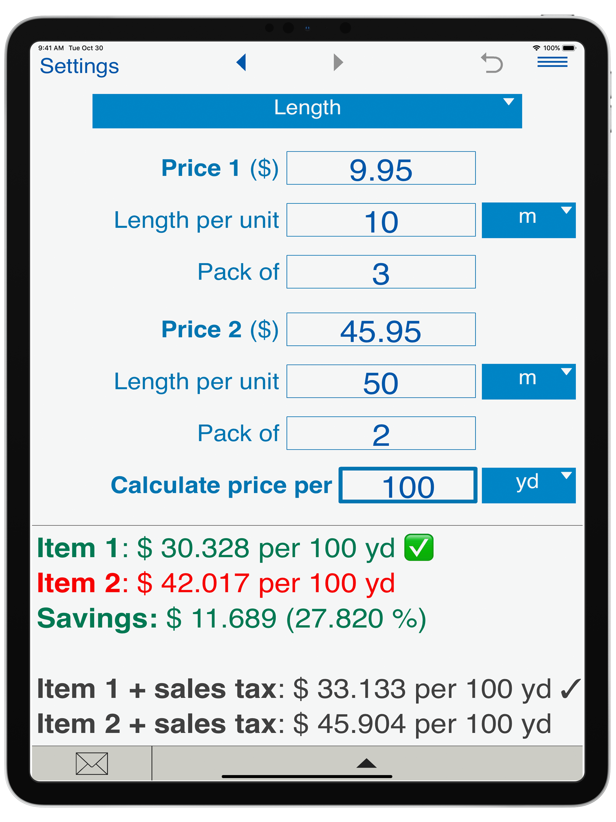 Unit Price Comparison screenshot 12