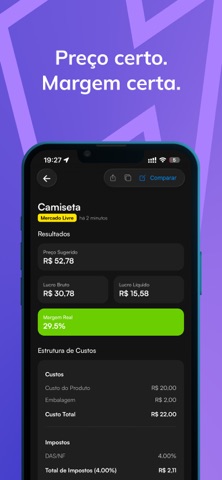Calculaço: Taxas e Lucro screenshot