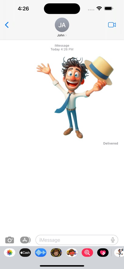 Hat Waving Stickers