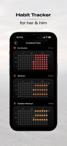 PEAK 75 atomic habits tracker screenshot
