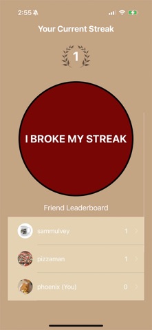 StreakerIO iPhone screenshot